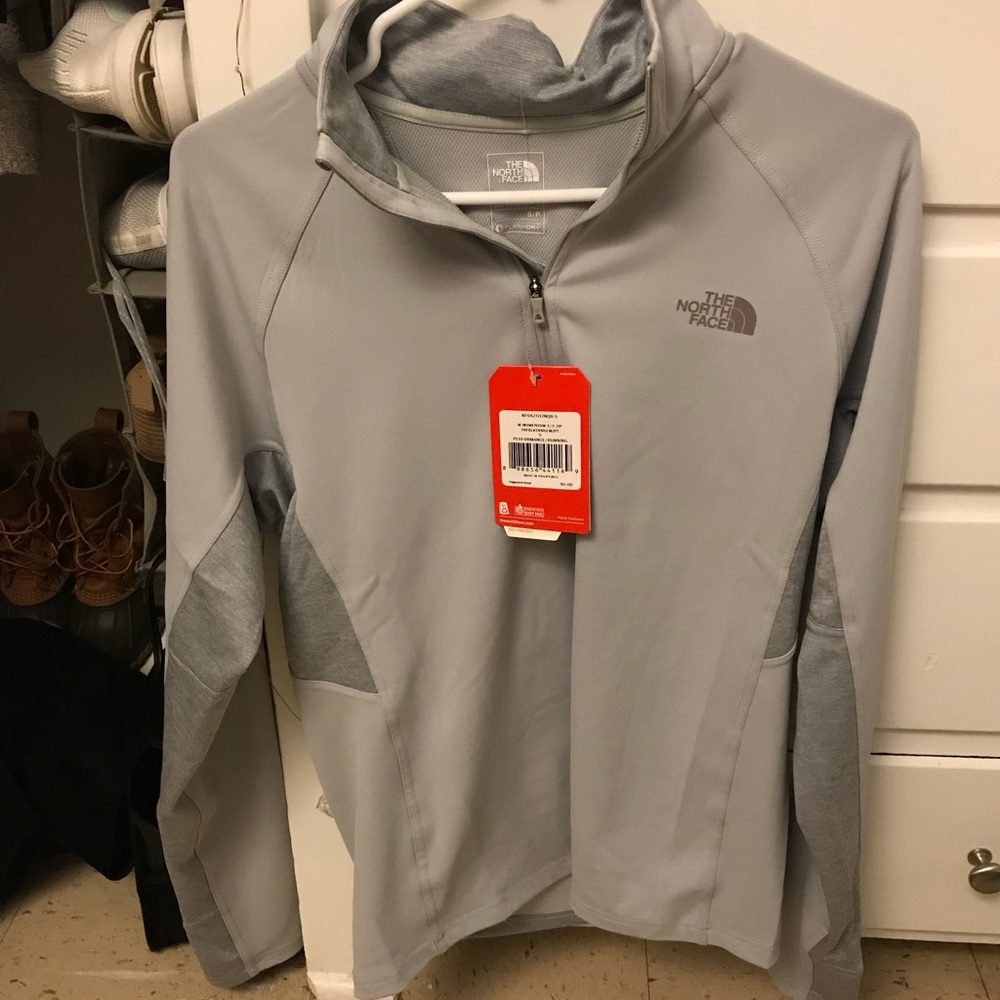 North face grey pullover